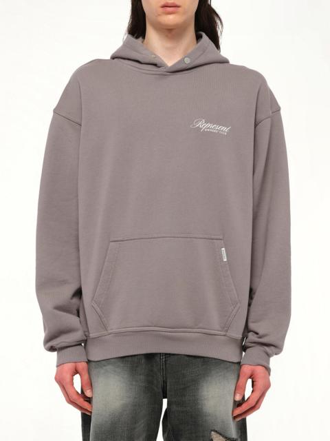 REPRESENT Represent Owners Club Script Hoodie in Slate