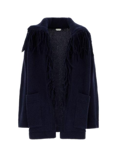 Blue wool Morgan cardigan