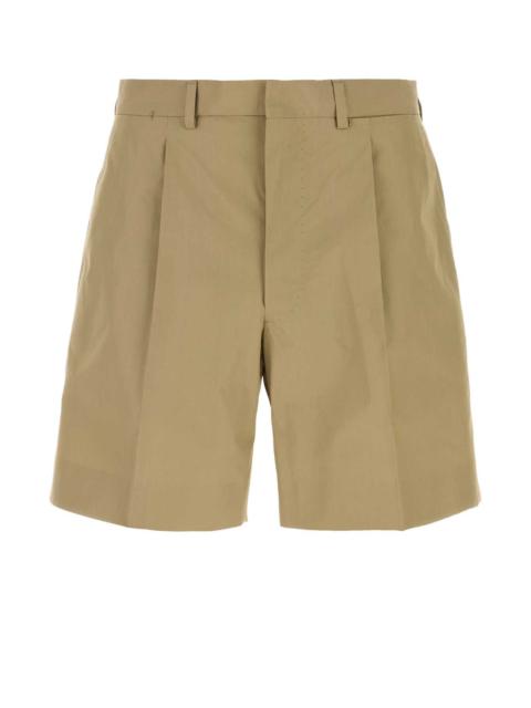 Prada Prada Men Khaki Poplin Bermuda Shorts