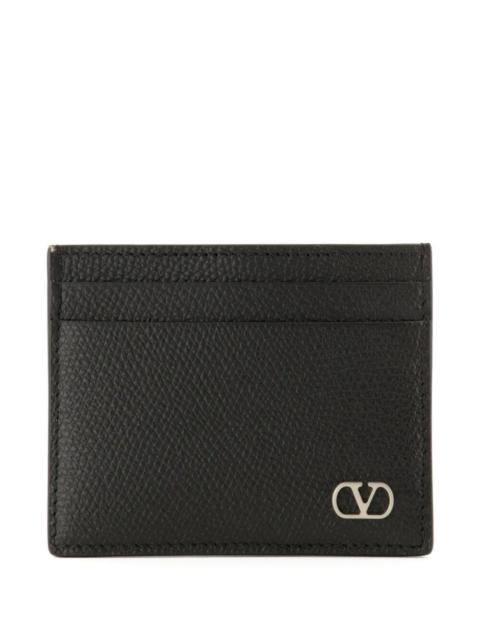 Valentino Valentino Garavani Men Vlogo Signature Garnet Calfskin Card Holder