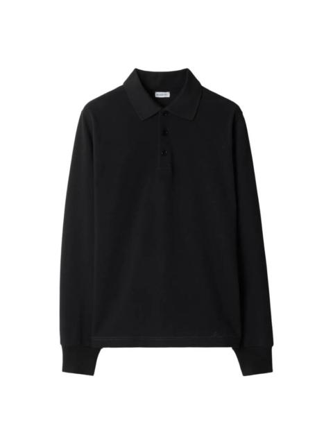 Burberry Burberry Logo-Embroidered Cotton Polo Shirt, Size Small