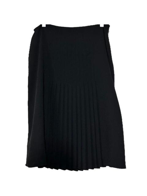 Other Designers Lauren Ralph Lauren Midi Skirt Full Pleated Flare Side Zip Chiffon Lined Black 8