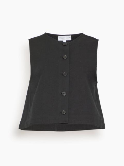 APIECE APART Godet Tank in Black