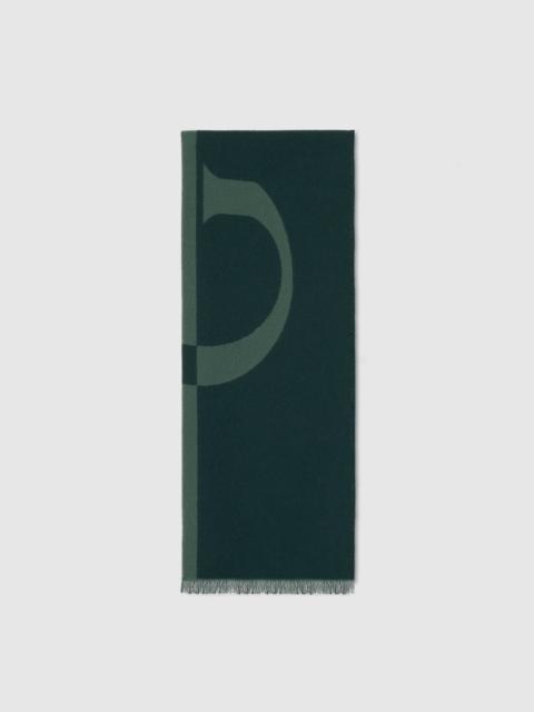 GUCCI Wool scarf with Gucci logo