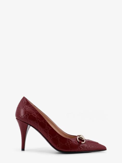 GUCCI Gucci Gucci Rosso Ancora Gg Leather Décolleté