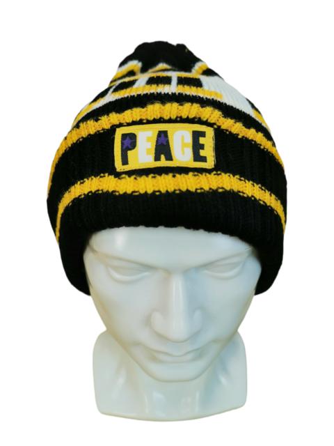 Other Designers Designer - JAPANESE DESIGNER PEACE MULTICOLOR UNISEX BEANIE HAT CAP