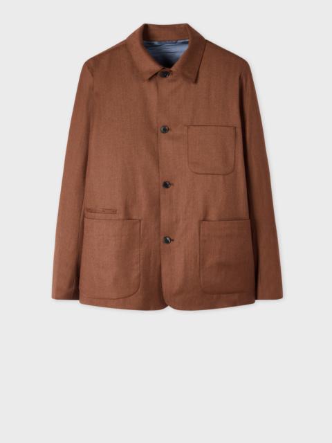 Paul Smith Cinnamon Overdyed Wool-Cashmere Flannel Work Jacket