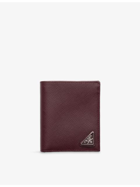 Prada Logo-plaque leather wallet
