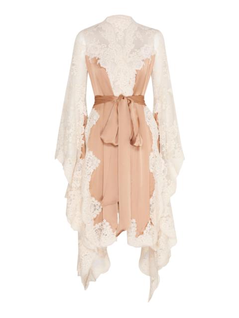 Zimmermann Hypnotic Satin Wrap Dress nude