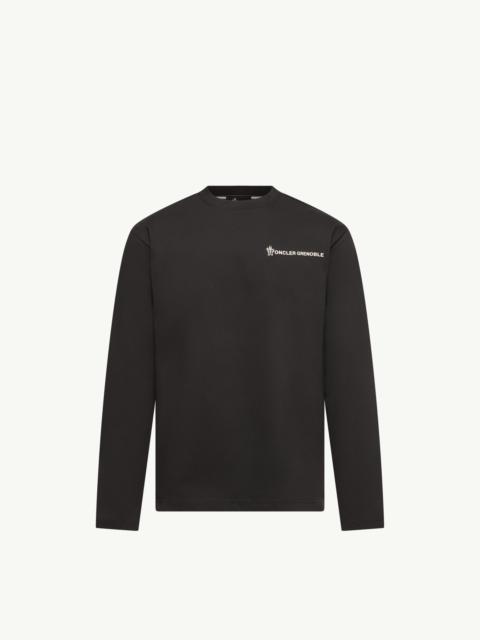 Moncler Grenoble Logo Long Sleeve Cotton T-Shirt