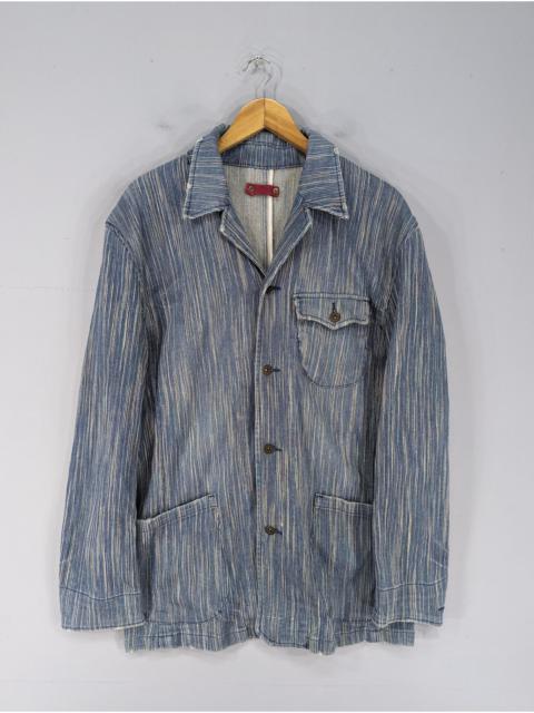 Other Designers Vintage - 🔥RARE🔥Fissare Homme Distressed Denim Style Blazer Jacket
