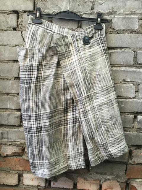 Vivienne Westwood !NEW Plaid Asymmetric double-layer skirt.Like Yohji Yamamoto