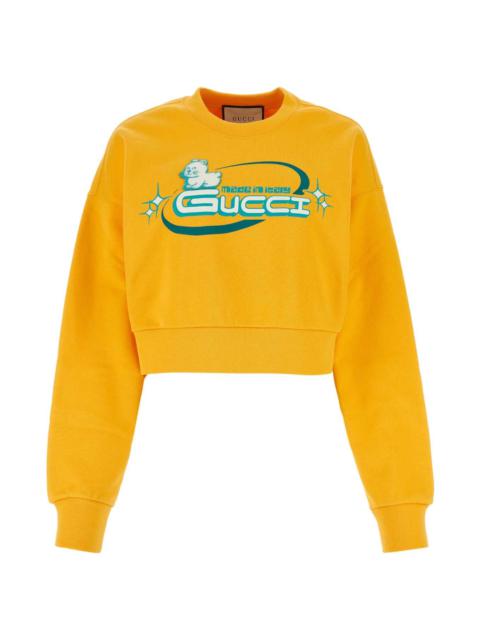 GUCCI Yellow Cotton Sweatshirt