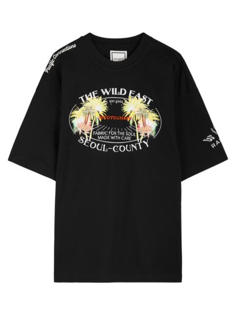 Wooyoungmi Wooyoungmi Logo-embroidered Cotton T-shirt