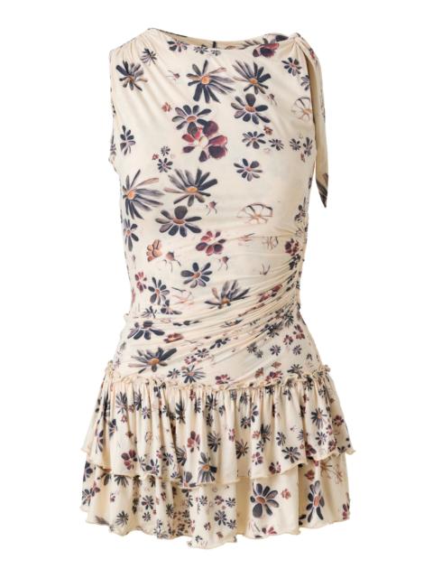 SIEDRÉS Floriana Ruffled Jersey Mini Dress multi