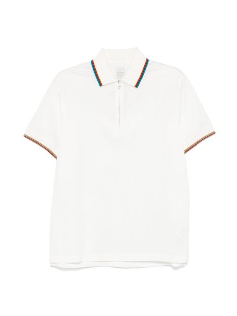 Paul Smith STRIPE-TRIM COTTON POLO SHIRT