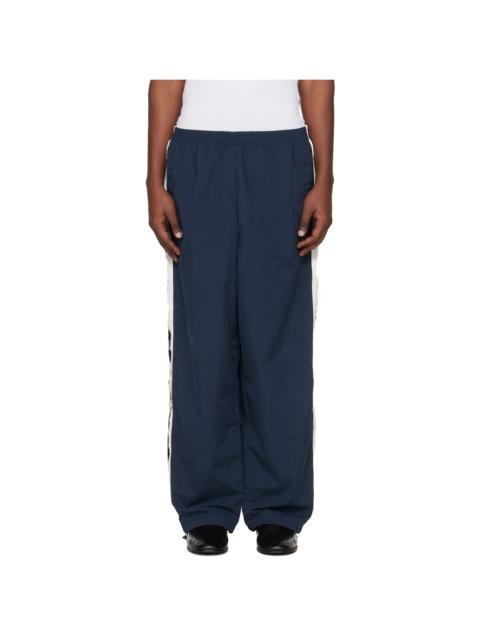 VETEMENTS Navy Taped Track Pants