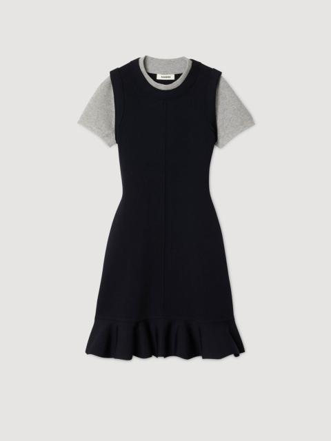 Sandro 2-IN-1 MINI KNIT DRESS