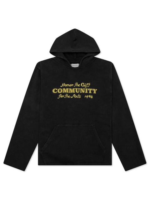 HONOR THE GIFT OIL VINTAGE HOODIE - BLACK