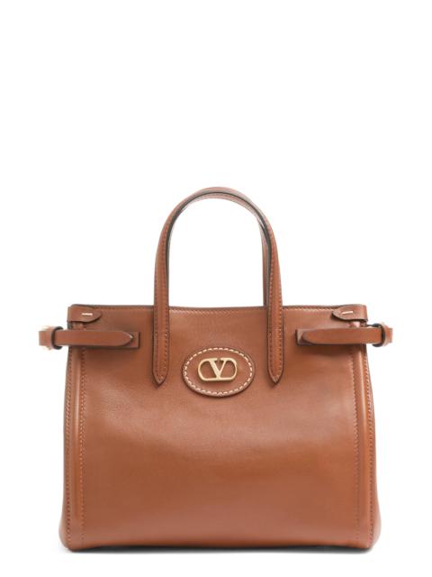Valentino Valentino Garavani Small Antibes Leather Tote in Tabacco at Nordstrom