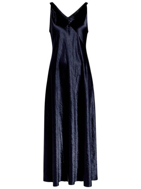 satin hand-beaded cocktail dress ASHLEYlauren 4790 V Neck Hand Beaded Cocktail Dress