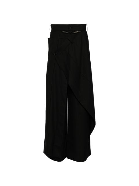 panelled wide-leg trousers