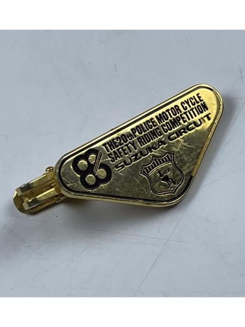 Other Designers Vintage - police safety riding competition tie clips pin