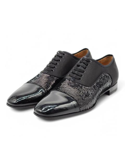 Christian Louboutin Greggo Sequin Tuxedo Oxford Shoes - Black - EU 42 / US 9