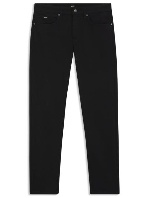 BOSS DELAWARE SLIM-FIT JEANS IN BLACK-BLACK ITALIAN DENIM