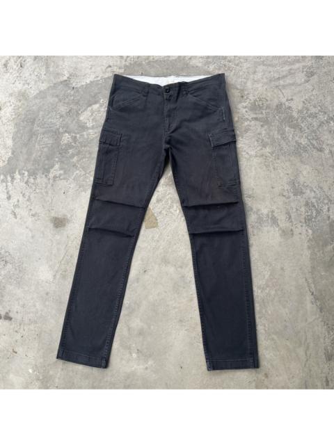 Other Designers Japanese Brand - Vintage Back Number Black Faded Cargo Pants Multipocket
