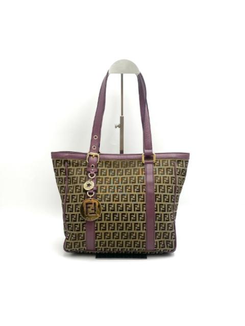 FENDI Fendi Beige Zucchini Fabric Shopper Bag