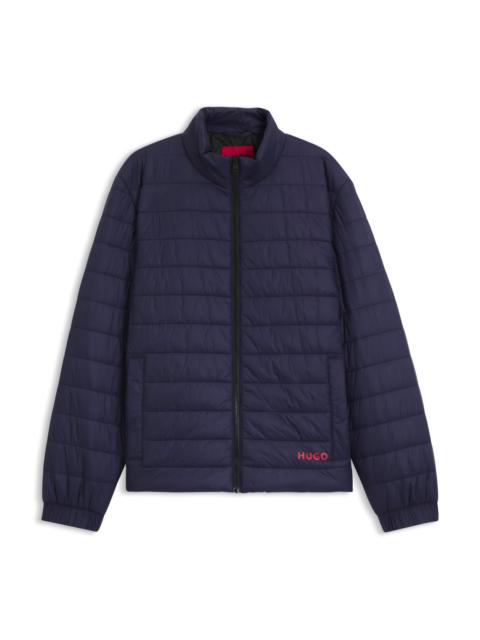 HUGO LIGHTWEIGHT WATER-REPELLENT JACKET WITH RED LOGO