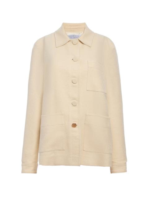 GABRIELA HEARST Ulu Chore Jacket in Ivory Silk Tweed