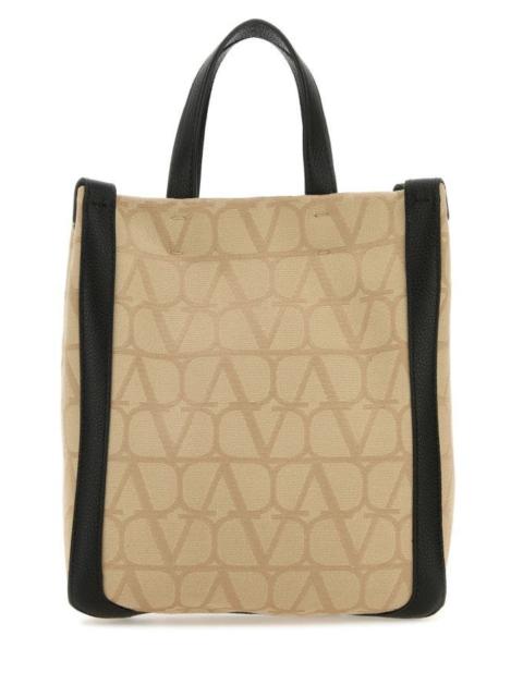 Valentino Valentino Garavani Man Beige Toile Iconographe Shopping Bag
