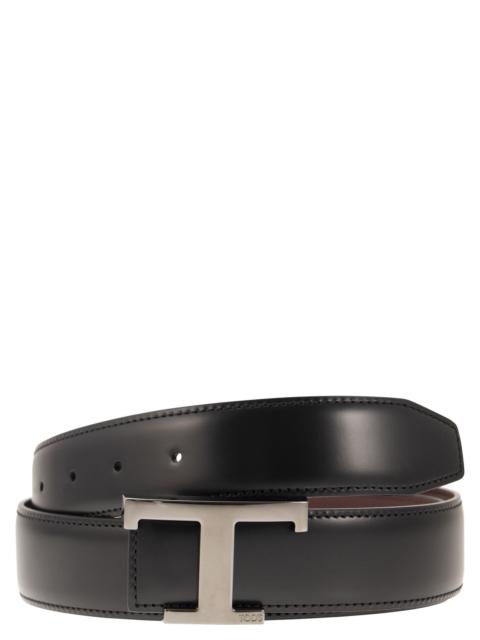 Tod's Tod's Men T Timeless Reversible Leather Belt