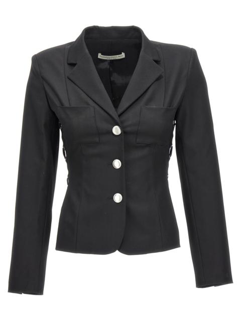 Alessandra Rich Alessandra Rich Women Single Breast Lace-Up Blazer Jacket