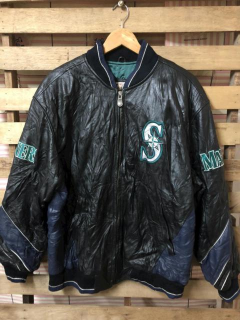 Other Designers MLB - Vintage 90s Seattle Mariners Embroidery Leather Jacket