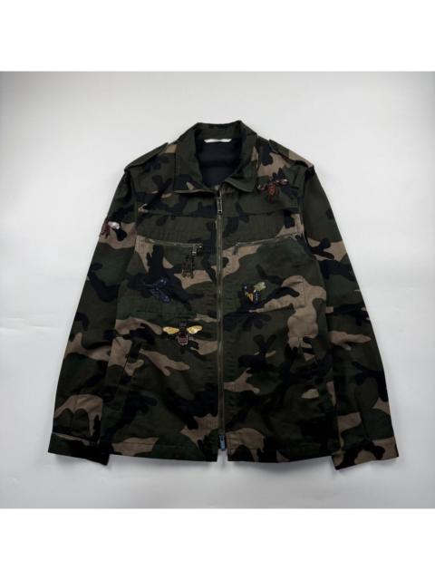 Valentino Valentino Embroidered Bugs Camo Print Jacket
