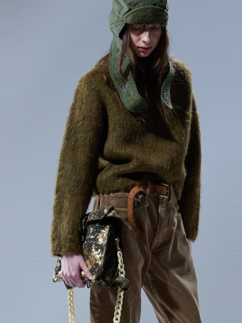 R13 MOCK COLLAR SHRUNKEN SWEATER