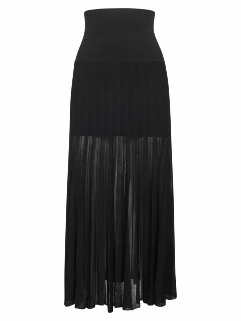 Isabel Marant Isabel Marant Women Black Pleated Crepe Knit Ezra Long Skirt