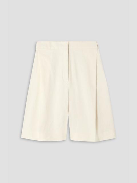 TOVE Bella pleated linen-blend shorts