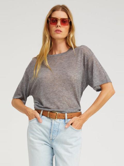 SPRWMN GREY TISSUE CASHMERE VINTAGE TEE