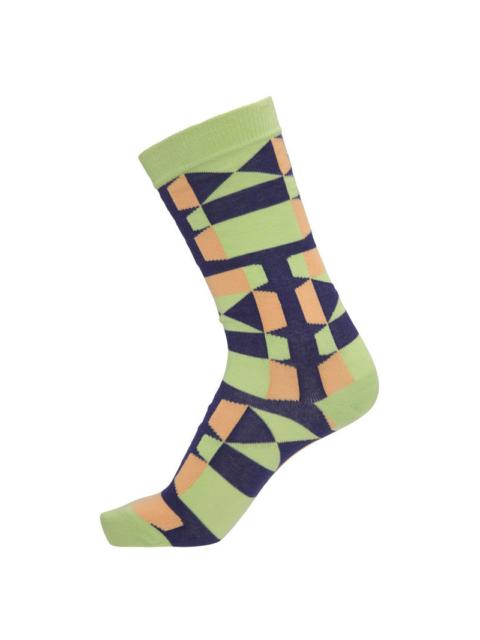 HENRIK VIBSKOV UNFOLDED SOCKS HOMME - GREEN SUNSET FOLD