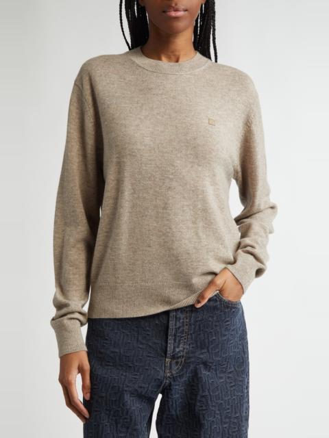 Acne Studios Acne Studios Wool & Yak Hair Sweater in Greige Melange Drn at Nordstrom