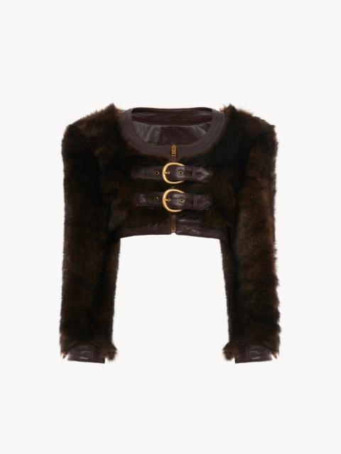 Chloé CROPPED SPENCER JACKET IN LEATHER