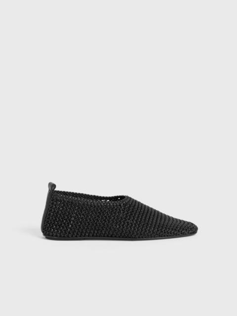 TOTEME Woven leather ballerinas black