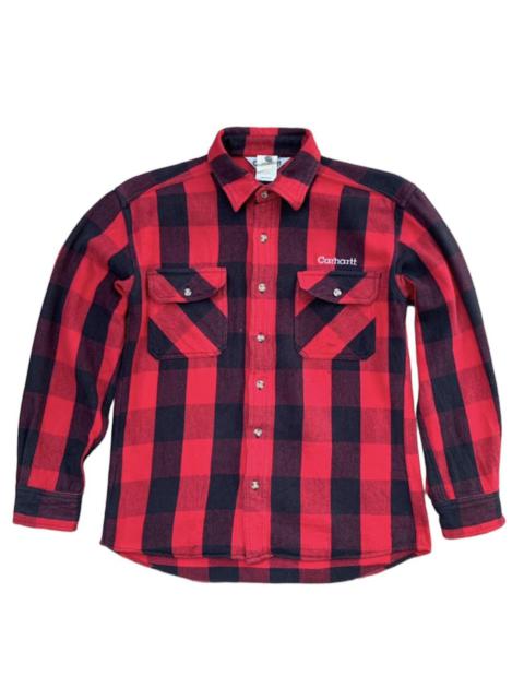 Carhartt Rare.. Carhart Red Black Stripe Flannel Shirt