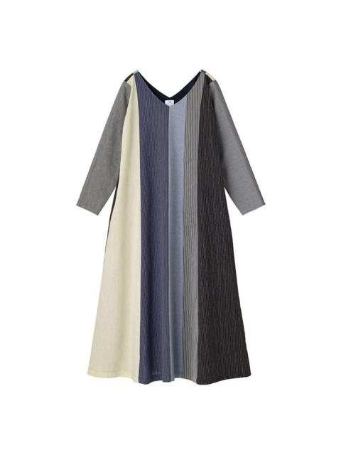 visvim V-NECK LONG DRESS SANTOME P.W. W YELLOW