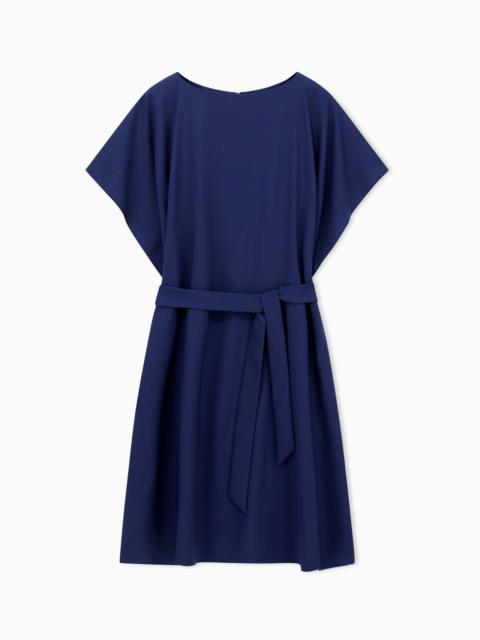 EMPORIO ARMANI SATIN CRÊPE SASH DRESS