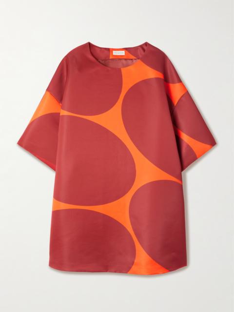 Dries Van Noten Oversized Printed Taffeta Mini Dress